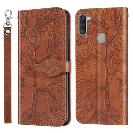 Life of Tree Embossing Pattern Horizontal Flip Leather Case with Holder & Card Slot & Wallet & Photo Frame & Lanyard, For Samsung Galaxy A11 (US Version), For Samsung Galaxy A11 (EU Version), For Samsung Galaxy A12, For Samsung Galaxy A21