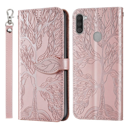 Life of Tree Embossing Pattern Horizontal Flip Leather Case with Holder & Card Slot & Wallet & Photo Frame & Lanyard, For Samsung Galaxy A11 (US Version), For Samsung Galaxy A11 (EU Version), For Samsung Galaxy A12, For Samsung Galaxy A21