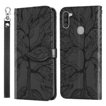 Life of Tree Embossing Pattern Horizontal Flip Leather Case with Holder & Card Slot & Wallet & Photo Frame & Lanyard, For Samsung Galaxy A11 (US Version), For Samsung Galaxy A11 (EU Version), For Samsung Galaxy A12, For Samsung Galaxy A21