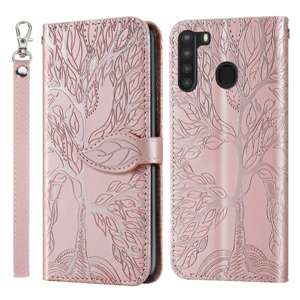 Life of Tree Embossing Pattern Horizontal Flip Leather Case with Holder & Card Slot & Wallet & Photo Frame & Lanyard, For Samsung Galaxy A11 (US Version), For Samsung Galaxy A11 (EU Version), For Samsung Galaxy A12, For Samsung Galaxy A21