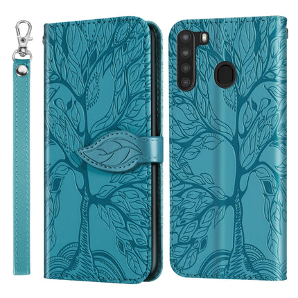 Life of Tree Embossing Pattern Horizontal Flip Leather Case with Holder & Card Slot & Wallet & Photo Frame & Lanyard, For Samsung Galaxy A11 (US Version), For Samsung Galaxy A11 (EU Version), For Samsung Galaxy A12, For Samsung Galaxy A21