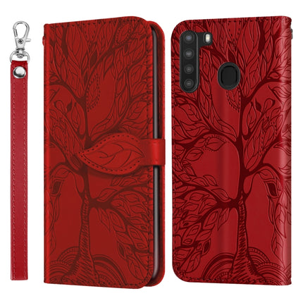Life of Tree Embossing Pattern Horizontal Flip Leather Case with Holder & Card Slot & Wallet & Photo Frame & Lanyard, For Samsung Galaxy A11 (US Version), For Samsung Galaxy A11 (EU Version), For Samsung Galaxy A12, For Samsung Galaxy A21