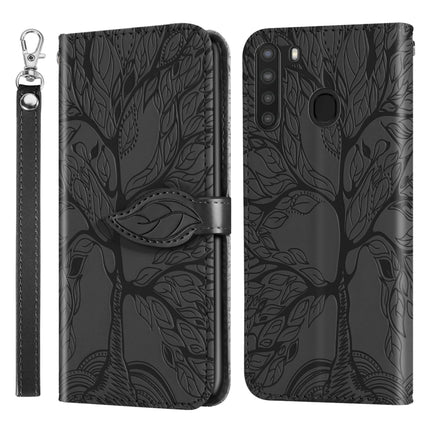 Life of Tree Embossing Pattern Horizontal Flip Leather Case with Holder & Card Slot & Wallet & Photo Frame & Lanyard, For Samsung Galaxy A11 (US Version), For Samsung Galaxy A11 (EU Version), For Samsung Galaxy A12, For Samsung Galaxy A21
