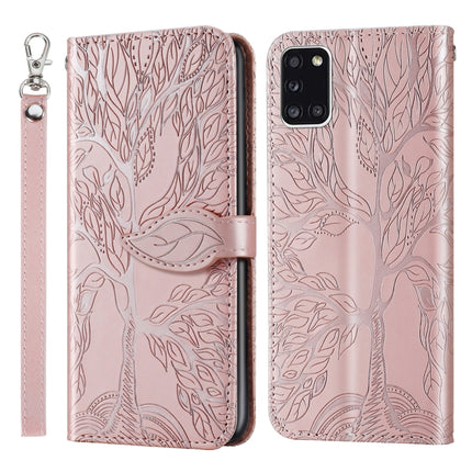 Life of Tree Embossing Pattern Horizontal Flip Leather Case with Holder & Card Slot & Wallet & Photo Frame & Lanyard, For Samsung Galaxy A31, For Samsung Galaxy A41, For Samsung Galaxy A42 5G, For Samsung Galaxy A52 5G / 4G, For Samsung Galaxy A52 5G