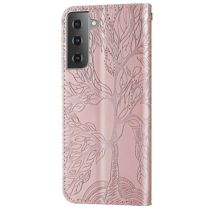 Life of Tree Embossing Pattern Horizontal Flip Leather Case with Holder & Card Slot & Wallet & Photo Frame & Lanyard, For Samsung Galaxy S21+ 5G, For Samsung Galaxy S21 Ultra 5G