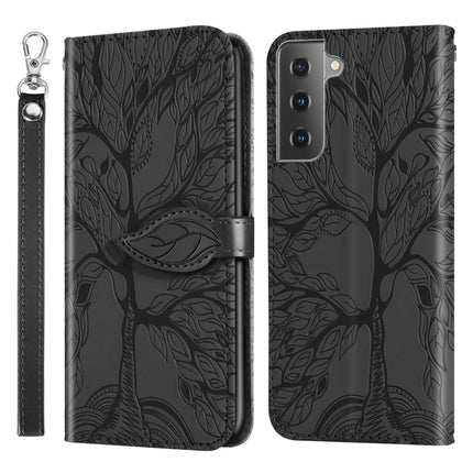 Life of Tree Embossing Pattern Horizontal Flip Leather Case with Holder & Card Slot & Wallet & Photo Frame & Lanyard, For Samsung Galaxy S21+ 5G, For Samsung Galaxy S21 Ultra 5G