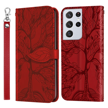 Life of Tree Embossing Pattern Horizontal Flip Leather Case with Holder & Card Slot & Wallet & Photo Frame & Lanyard, For Samsung Galaxy S21+ 5G, For Samsung Galaxy S21 Ultra 5G