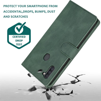 Skin-feel Crazy Horse Texture Zipper Wallet Bag Horizontal Flip Leather Case with Holder & Card Slots & Wallet & Lanyard, For Samsung Galaxy A11, For Samsung Galaxy A12, For Samsung Galaxy A20 / A30, For Samsung Galaxy A21