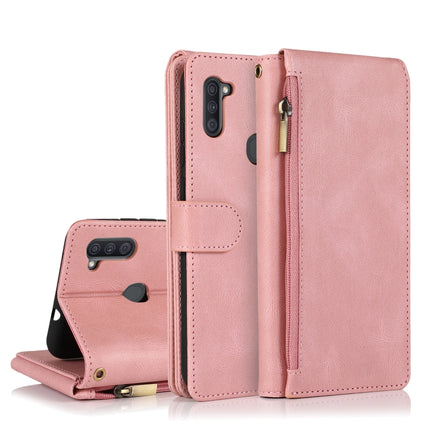 Skin-feel Crazy Horse Texture Zipper Wallet Bag Horizontal Flip Leather Case with Holder & Card Slots & Wallet & Lanyard, For Samsung Galaxy A11, For Samsung Galaxy A12, For Samsung Galaxy A20 / A30, For Samsung Galaxy A21