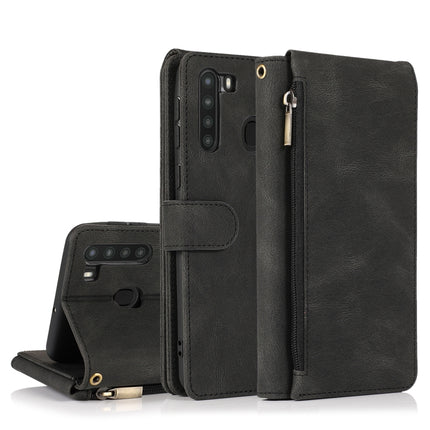 Skin-feel Crazy Horse Texture Zipper Wallet Bag Horizontal Flip Leather Case with Holder & Card Slots & Wallet & Lanyard, For Samsung Galaxy A11, For Samsung Galaxy A12, For Samsung Galaxy A20 / A30, For Samsung Galaxy A21
