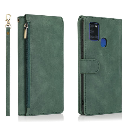 Skin-feel Crazy Horse Texture Zipper Wallet Bag Horizontal Flip Leather Case with Holder & Card Slots & Wallet & Lanyard, For Samsung Galaxy A21s, For Samsung Galaxy A31, For Samsung Galaxy A32 5G, For Samsung Galaxy A42 5G
