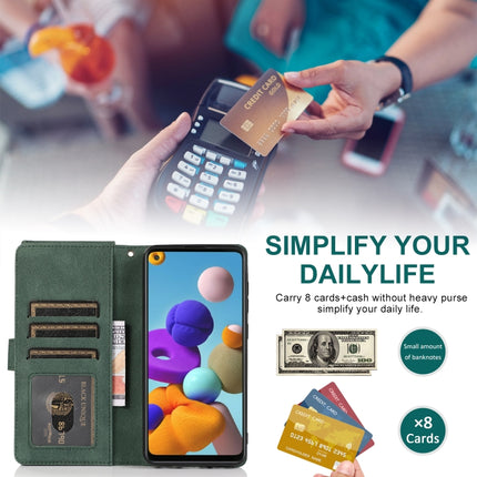 Skin-feel Crazy Horse Texture Zipper Wallet Bag Horizontal Flip Leather Case with Holder & Card Slots & Wallet & Lanyard, For Samsung Galaxy A21s, For Samsung Galaxy A31, For Samsung Galaxy A32 5G, For Samsung Galaxy A42 5G