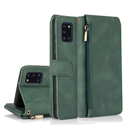 Skin-feel Crazy Horse Texture Zipper Wallet Bag Horizontal Flip Leather Case with Holder & Card Slots & Wallet & Lanyard, For Samsung Galaxy A21s, For Samsung Galaxy A31, For Samsung Galaxy A32 5G, For Samsung Galaxy A42 5G