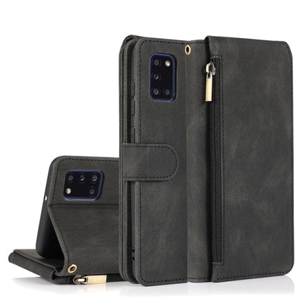 Skin-feel Crazy Horse Texture Zipper Wallet Bag Horizontal Flip Leather Case with Holder & Card Slots & Wallet & Lanyard, For Samsung Galaxy A21s, For Samsung Galaxy A31, For Samsung Galaxy A32 5G, For Samsung Galaxy A42 5G