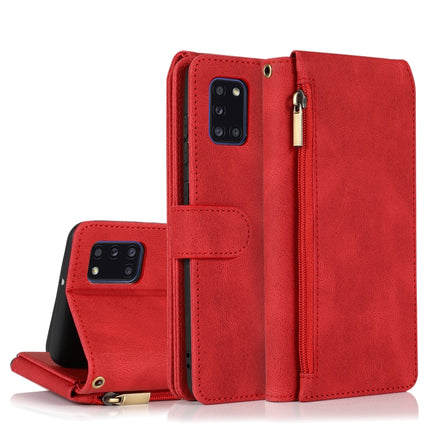 Skin-feel Crazy Horse Texture Zipper Wallet Bag Horizontal Flip Leather Case with Holder & Card Slots & Wallet & Lanyard, For Samsung Galaxy A21s, For Samsung Galaxy A31, For Samsung Galaxy A32 5G, For Samsung Galaxy A42 5G