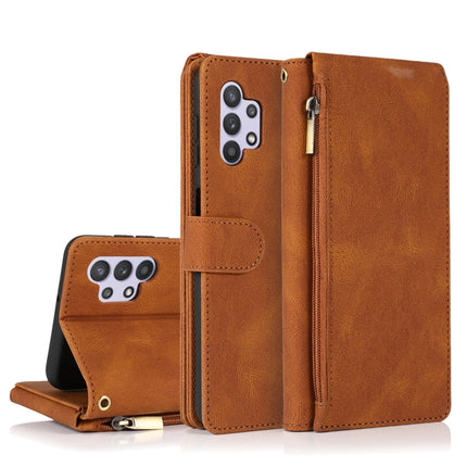 Skin-feel Crazy Horse Texture Zipper Wallet Bag Horizontal Flip Leather Case with Holder & Card Slots & Wallet & Lanyard, For Samsung Galaxy A21s, For Samsung Galaxy A31, For Samsung Galaxy A32 5G, For Samsung Galaxy A42 5G