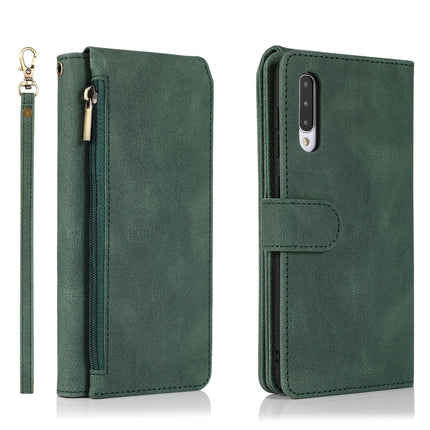 Skin-feel Crazy Horse Texture Zipper Wallet Bag Horizontal Flip Leather Case with Holder & Card Slots & Wallet & Lanyard, For Samsung Galaxy A50, For Samsung Galaxy A51, For Samsung Galaxy A51 5G, For Samsung Galaxy A52 5G