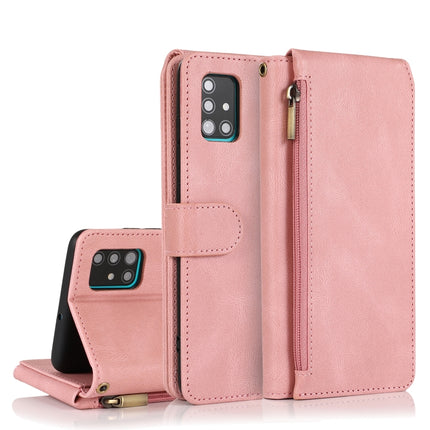 Skin-feel Crazy Horse Texture Zipper Wallet Bag Horizontal Flip Leather Case with Holder & Card Slots & Wallet & Lanyard, For Samsung Galaxy A50, For Samsung Galaxy A51, For Samsung Galaxy A51 5G, For Samsung Galaxy A52 5G