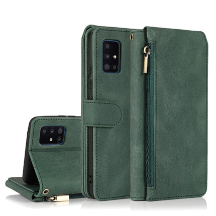 Skin-feel Crazy Horse Texture Zipper Wallet Bag Horizontal Flip Leather Case with Holder & Card Slots & Wallet & Lanyard, For Samsung Galaxy A50, For Samsung Galaxy A51, For Samsung Galaxy A51 5G, For Samsung Galaxy A52 5G