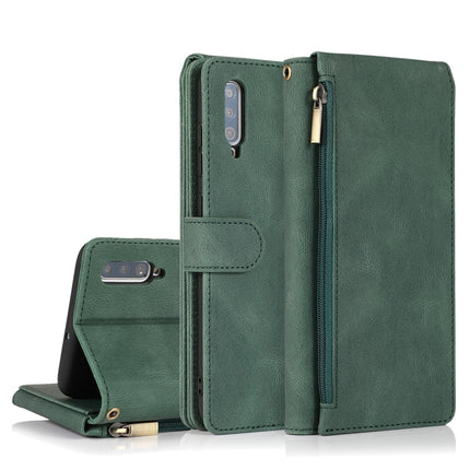 Skin-feel Crazy Horse Texture Zipper Wallet Bag Horizontal Flip Leather Case with Holder & Card Slots & Wallet & Lanyard, For Samsung Galaxy A70, For Samsung Galaxy A71, For Samsung Galaxy A71 5G, For Samsung Galaxy A72 5G