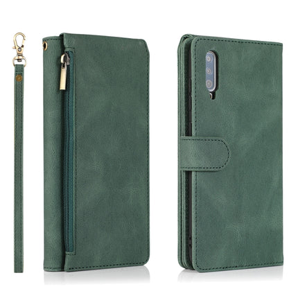 Skin-feel Crazy Horse Texture Zipper Wallet Bag Horizontal Flip Leather Case with Holder & Card Slots & Wallet & Lanyard, For Samsung Galaxy A70, For Samsung Galaxy A71, For Samsung Galaxy A71 5G, For Samsung Galaxy A72 5G