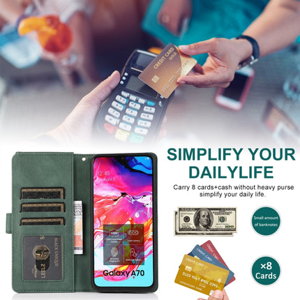 Skin-feel Crazy Horse Texture Zipper Wallet Bag Horizontal Flip Leather Case with Holder & Card Slots & Wallet & Lanyard, For Samsung Galaxy A70, For Samsung Galaxy A71, For Samsung Galaxy A71 5G, For Samsung Galaxy A72 5G