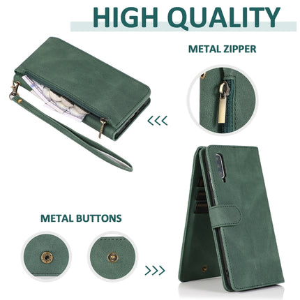 Skin-feel Crazy Horse Texture Zipper Wallet Bag Horizontal Flip Leather Case with Holder & Card Slots & Wallet & Lanyard, For Samsung Galaxy A70, For Samsung Galaxy A71, For Samsung Galaxy A71 5G, For Samsung Galaxy A72 5G