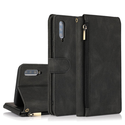 Skin-feel Crazy Horse Texture Zipper Wallet Bag Horizontal Flip Leather Case with Holder & Card Slots & Wallet & Lanyard, For Samsung Galaxy A70, For Samsung Galaxy A71, For Samsung Galaxy A71 5G, For Samsung Galaxy A72 5G
