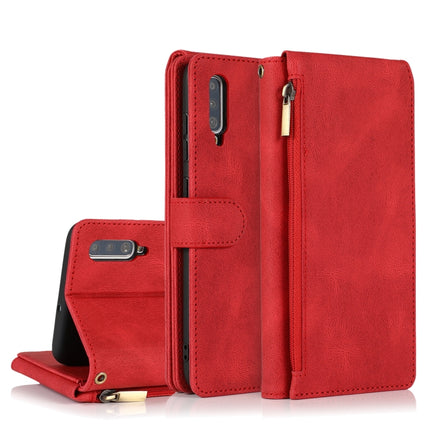Skin-feel Crazy Horse Texture Zipper Wallet Bag Horizontal Flip Leather Case with Holder & Card Slots & Wallet & Lanyard, For Samsung Galaxy A70, For Samsung Galaxy A71, For Samsung Galaxy A71 5G, For Samsung Galaxy A72 5G