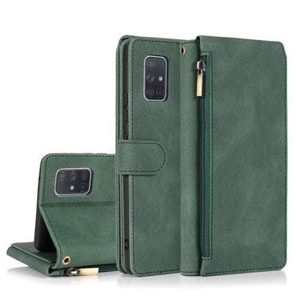 Skin-feel Crazy Horse Texture Zipper Wallet Bag Horizontal Flip Leather Case with Holder & Card Slots & Wallet & Lanyard, For Samsung Galaxy A70, For Samsung Galaxy A71, For Samsung Galaxy A71 5G, For Samsung Galaxy A72 5G