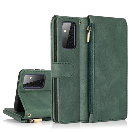 Skin-feel Crazy Horse Texture Zipper Wallet Bag Horizontal Flip Leather Case with Holder & Card Slots & Wallet & Lanyard, For Samsung Galaxy A70, For Samsung Galaxy A71, For Samsung Galaxy A71 5G, For Samsung Galaxy A72 5G