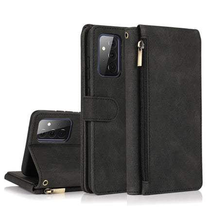 Skin-feel Crazy Horse Texture Zipper Wallet Bag Horizontal Flip Leather Case with Holder & Card Slots & Wallet & Lanyard, For Samsung Galaxy A70, For Samsung Galaxy A71, For Samsung Galaxy A71 5G, For Samsung Galaxy A72 5G
