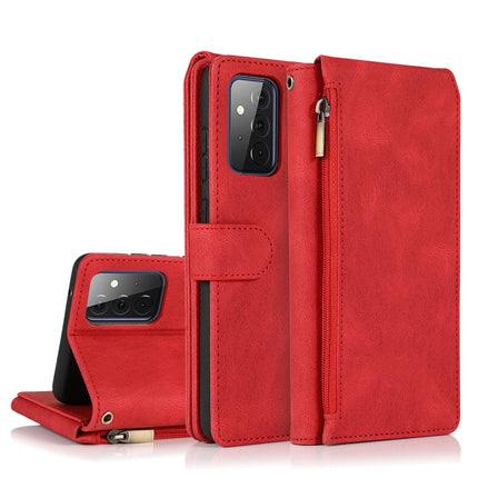 Skin-feel Crazy Horse Texture Zipper Wallet Bag Horizontal Flip Leather Case with Holder & Card Slots & Wallet & Lanyard, For Samsung Galaxy A70, For Samsung Galaxy A71, For Samsung Galaxy A71 5G, For Samsung Galaxy A72 5G