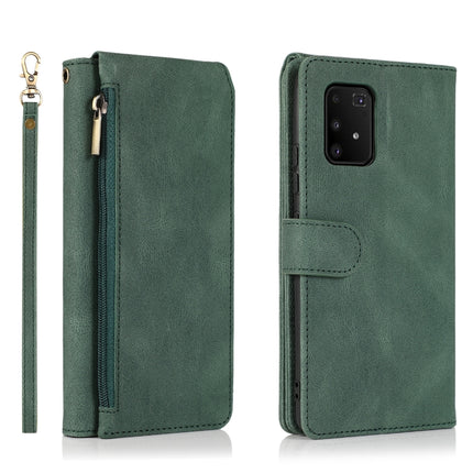 Skin-feel Crazy Horse Texture Zipper Wallet Bag Horizontal Flip Leather Case with Holder & Card Slots & Wallet & Lanyard, For Samsung Galaxy A91, For Samsung Galaxy A81
