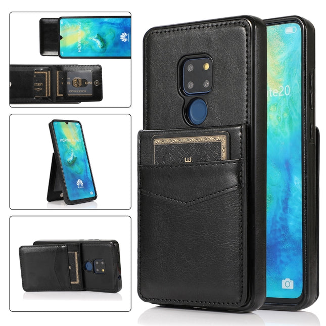 Solid Color PC + TPU Protective Case with Holder & Card Slots, For Huawei Mate 20, For Huawei Mate 20 Lite, For Huawei Mate 30, For Huawei Mate 30 Pro