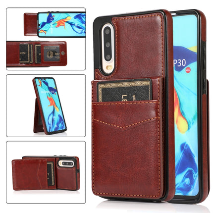 Solid Color PC + TPU Protective Case with Holder & Card Slots, For Huawei P30, For Huawei P30 Pro, For Huawei P40
