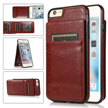 Solid Color PC + TPU Protective Case with Holder & Card Slots, For iPhone 6, For iPhone 6 Plus, For iPhone 8 Plus / 7 Plus, For iPhone XS / X
