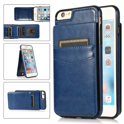 Solid Color PC + TPU Protective Case with Holder & Card Slots, For iPhone 6, For iPhone 6 Plus, For iPhone 8 Plus / 7 Plus, For iPhone XS / X