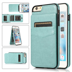 Solid Color PC + TPU Protective Case with Holder & Card Slots, For iPhone 6, For iPhone 6 Plus, For iPhone 8 Plus / 7 Plus, For iPhone XS / X, For iPhone XR