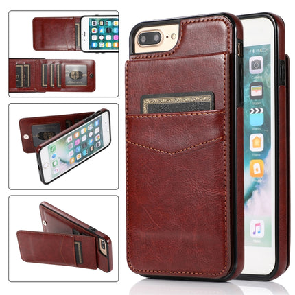 Solid Color PC + TPU Protective Case with Holder & Card Slots, For iPhone 6, For iPhone 6 Plus, For iPhone 8 Plus / 7 Plus, For iPhone XS / X
