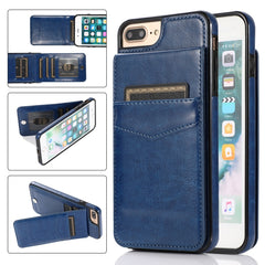 Solid Color PC + TPU Protective Case with Holder & Card Slots, For iPhone 6, For iPhone 6 Plus, For iPhone 8 Plus / 7 Plus, For iPhone XS / X, For iPhone XR