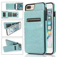 Solid Color PC + TPU Protective Case with Holder & Card Slots, For iPhone 6, For iPhone 6 Plus, For iPhone 8 Plus / 7 Plus, For iPhone XS / X, For iPhone XR