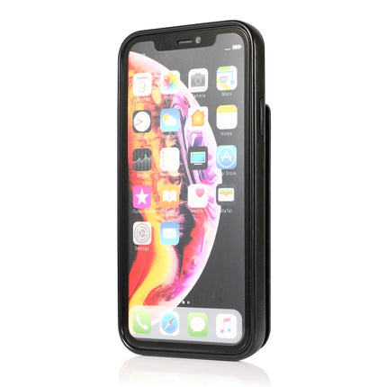 Einfarbige PC + TPU-Schutzhülle mit Halterung und Kartenfächern, für iPhone XS Max, für iPhone 11, für iPhone 11 Pro, für iPhone 11 Pro Max, für iPhone 12 mini