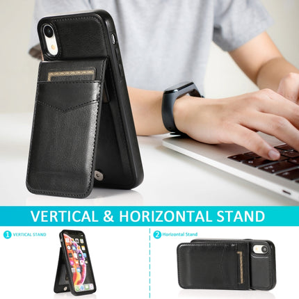 Einfarbige PC + TPU-Schutzhülle mit Halterung und Kartenfächern, für iPhone XS Max, für iPhone 11, für iPhone 11 Pro, für iPhone 11 Pro Max, für iPhone 12 mini