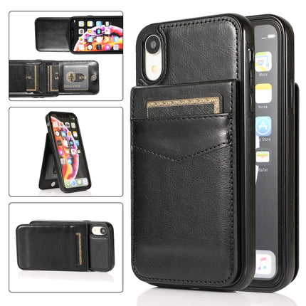 Solid Color PC + TPU Protective Case with Holder & Card Slots, For iPhone XR, For iPhone XS Max, For iPhone 11, For iPhone 11 Pro