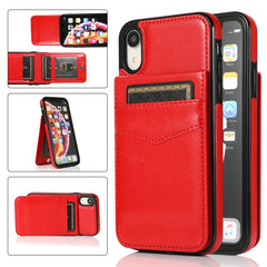 Solid Color PC + TPU Protective Case with Holder & Card Slots, For iPhone 6, For iPhone 6 Plus, For iPhone 8 Plus / 7 Plus, For iPhone XS / X, For iPhone XR