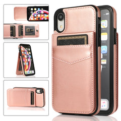 Solid Color PC + TPU Protective Case with Holder & Card Slots, For iPhone 6, For iPhone 6 Plus, For iPhone 8 Plus / 7 Plus, For iPhone XS / X, For iPhone XR