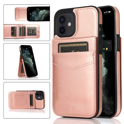 Einfarbige PC + TPU-Schutzhülle mit Halter und Kartenfächern, für iPhone 12/12 Pro, für iPhone 12 Pro Max