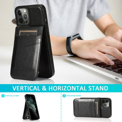 Solid Color PC + TPU Protective Case with Holder & Card Slots, For iPhone 12 / 12 Pro, For iPhone 12 Pro Max