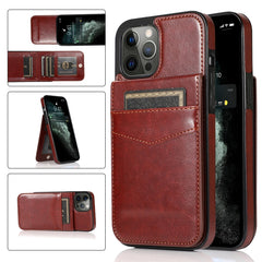 Solid Color PC + TPU Protective Case with Holder & Card Slots, For iPhone 12 / 12 Pro, For iPhone 12 Pro Max